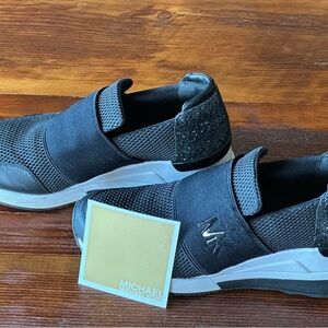 Michael Kors Black Slip-On Sneakers Sleek Design